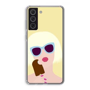CaseCompany Ice cream: Samsung Galaxy S21 FE Transparant Hoesje