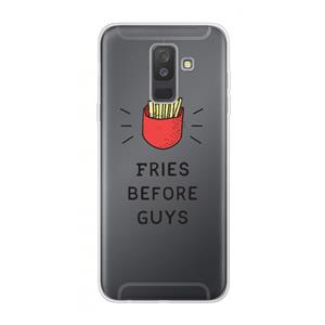 CaseCompany Fries before guys: Samsung Galaxy A6 Plus (2018) Transparant Hoesje