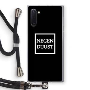 CaseCompany Negenduust black: Samsung Galaxy Note 10 Transparant Hoesje met koord