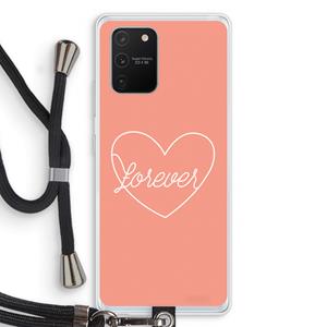 CaseCompany Forever heart: Samsung Galaxy S10 Lite Transparant Hoesje met koord