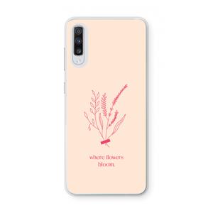 CaseCompany Where flowers bloom: Samsung Galaxy A70 Transparant Hoesje