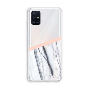 CaseCompany A touch of peach: Galaxy A51 4G Transparant Hoesje