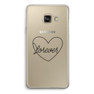 CaseCompany Forever heart black: Samsung A3 (2017) Transparant Hoesje