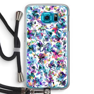 CaseCompany Hibiscus Flowers: Samsung Galaxy S6 Transparant Hoesje met koord