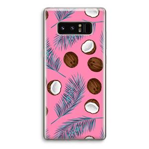 CaseCompany Kokosnoot roze: Samsung Galaxy Note 8 Transparant Hoesje