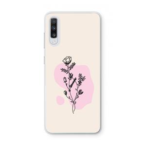 CaseCompany Roses are red: Samsung Galaxy A70 Transparant Hoesje