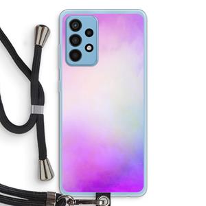 CaseCompany Clouds pastel: Samsung Galaxy A52 Transparant Hoesje met koord