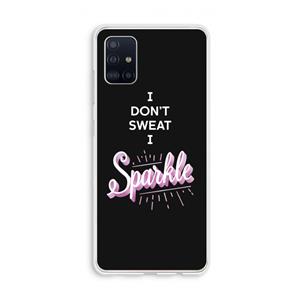 CaseCompany Sparkle quote: Galaxy A51 4G Transparant Hoesje