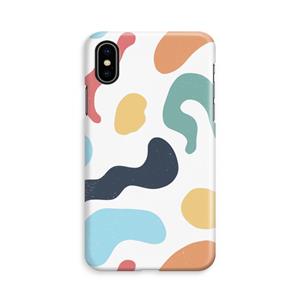 CaseCompany Memphis Shapes Blue: iPhone Xs Volledig Geprint Hoesje