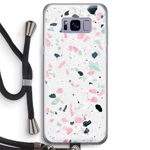 CaseCompany Terrazzo N°3: Samsung Galaxy S8 Transparant Hoesje met koord