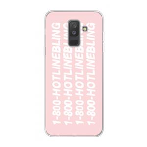 CaseCompany Hotline bling pink: Samsung Galaxy A6 Plus (2018) Transparant Hoesje