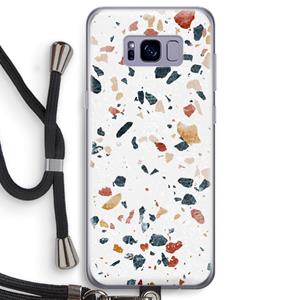 CaseCompany Terrazzo N°4: Samsung Galaxy S8 Transparant Hoesje met koord