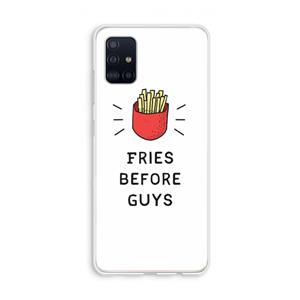 CaseCompany Fries before guys: Galaxy A51 4G Transparant Hoesje