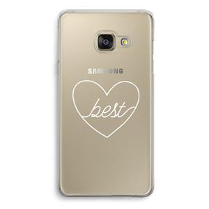 CaseCompany Best heart pastel: Samsung A3 (2017) Transparant Hoesje