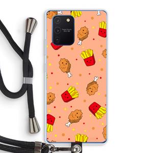 CaseCompany Chicken 'n Fries: Samsung Galaxy Note 10 Lite Transparant Hoesje met koord