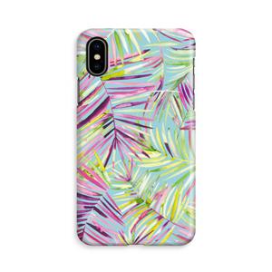 CaseCompany Tropical Palms Blue: iPhone Xs Volledig Geprint Hoesje