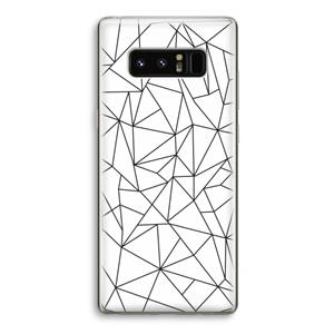 CaseCompany Geometrische lijnen zwart: Samsung Galaxy Note 8 Transparant Hoesje
