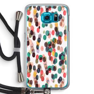 CaseCompany Tropical Dots: Samsung Galaxy S6 Transparant Hoesje met koord
