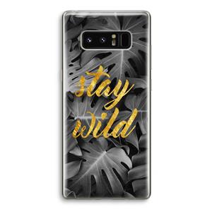 CaseCompany Stay wild: Samsung Galaxy Note 8 Transparant Hoesje
