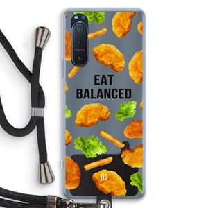 CaseCompany Eat Balanced: Sony Xperia 5 II Transparant Hoesje met koord