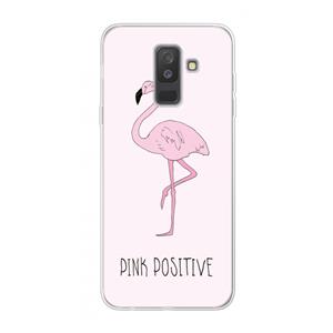CaseCompany Pink positive: Samsung Galaxy A6 Plus (2018) Transparant Hoesje