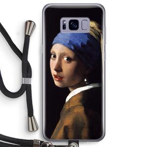 CaseCompany The Pearl Earring: Samsung Galaxy S8 Transparant Hoesje met koord