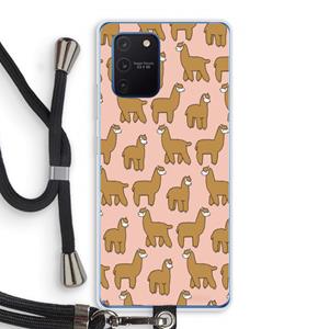 CaseCompany Alpacas: Samsung Galaxy Note 10 Lite Transparant Hoesje met koord