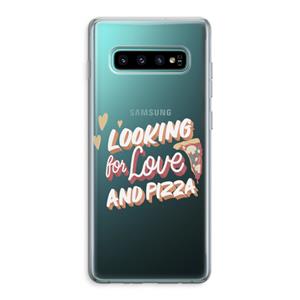 CaseCompany Pizza is the answer: Samsung Galaxy S10 Plus Transparant Hoesje