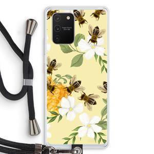 CaseCompany No flowers without bees: Samsung Galaxy S10 Lite Transparant Hoesje met koord