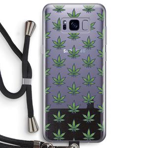 CaseCompany Weed: Samsung Galaxy S8 Transparant Hoesje met koord