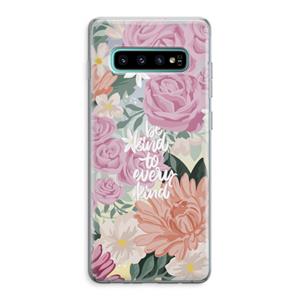 CaseCompany Kindness matters: Samsung Galaxy S10 Plus Transparant Hoesje