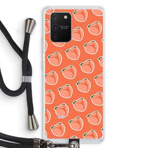 CaseCompany Just peachy: Samsung Galaxy S10 Lite Transparant Hoesje met koord