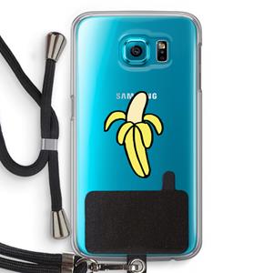 CaseCompany Banana: Samsung Galaxy S6 Transparant Hoesje met koord