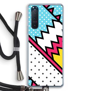 CaseCompany Pop Art #2: Sony Xperia 5 II Transparant Hoesje met koord