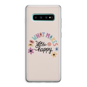 CaseCompany Happy days: Samsung Galaxy S10 Plus Transparant Hoesje