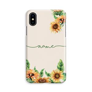 CaseCompany Zonnebloemen: iPhone Xs Volledig Geprint Hoesje