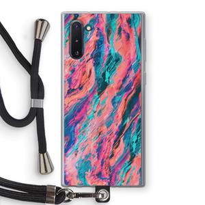CaseCompany Electric Times: Samsung Galaxy Note 10 Transparant Hoesje met koord