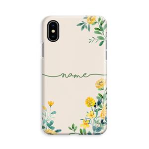 CaseCompany Gele bloemen: iPhone Xs Volledig Geprint Hoesje