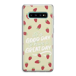 CaseCompany Don't forget to have a great day: Samsung Galaxy S10 Plus Transparant Hoesje