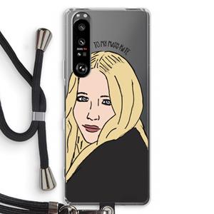 CaseCompany Mary Kate: Sony Xperia 1 III Transparant Hoesje met koord