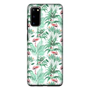 CaseCompany Flamingo bladeren: Samsung Galaxy S20 Tough Case