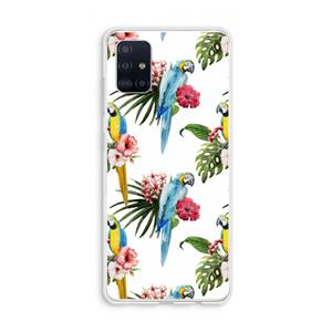 CaseCompany Kleurrijke papegaaien: Galaxy A51 4G Transparant Hoesje