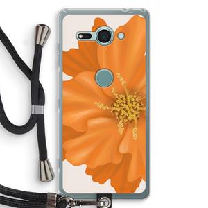 CaseCompany Orange Ellila flower: Sony Xperia XZ2 Compact Transparant Hoesje met koord