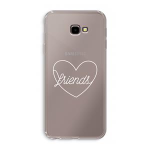 CaseCompany Friends heart pastel: Samsung Galaxy J4 Plus Transparant Hoesje