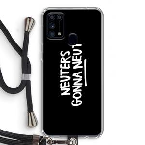 CaseCompany Neuters (zwart): Samsung Galaxy M31 Transparant Hoesje met koord