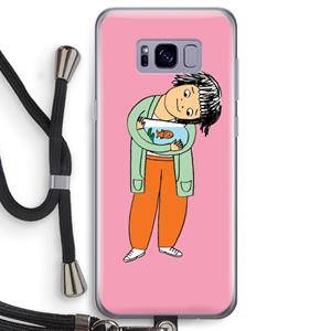 CaseCompany Visknuffel: Samsung Galaxy S8 Transparant Hoesje met koord