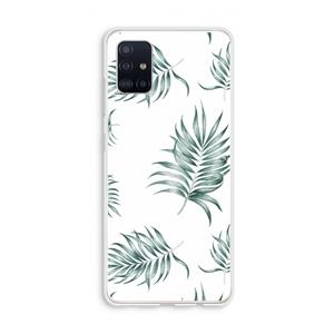 CaseCompany Simple leaves: Galaxy A51 4G Transparant Hoesje