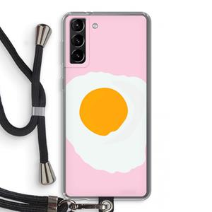 CaseCompany Sunny side up: Samsung Galaxy S21 Plus Transparant Hoesje met koord