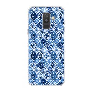 CaseCompany Blauw motief: Samsung Galaxy A6 Plus (2018) Transparant Hoesje