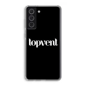 CaseCompany Topvent Zwart: Samsung Galaxy S21 FE Transparant Hoesje